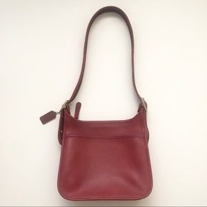 Vintage Coach Red 9966 Legacy Zip Shoulder Crossbody Bag Authentic Made in USA